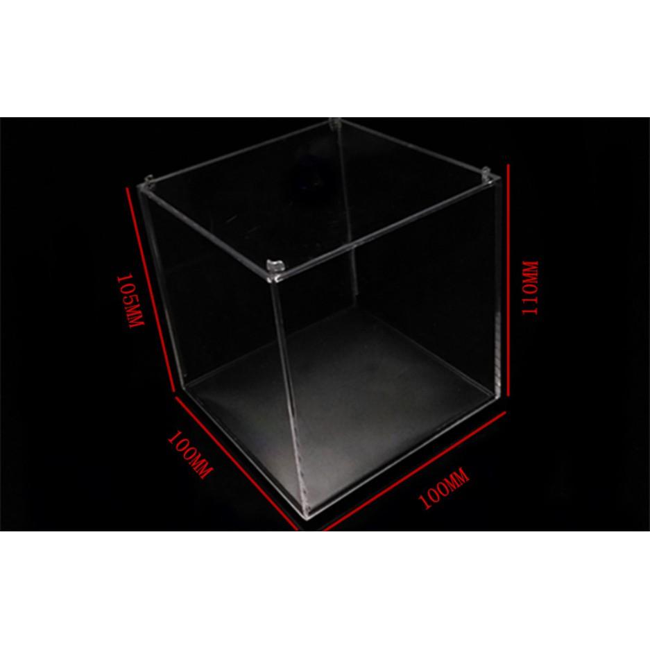 Hộp mica trưng bày LEGO, GUNDAM size 6x6x6cm, 7x7x7cm, 15 x 7 x8cm, 10.5 x 10 x 10cm đế trơn không đèn LED