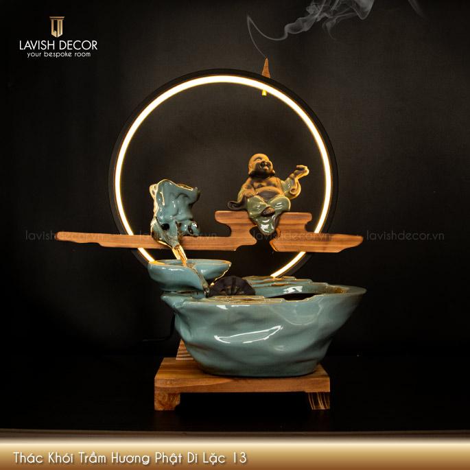 Thác Khói Trầm Hương Phật Di Lặc 13