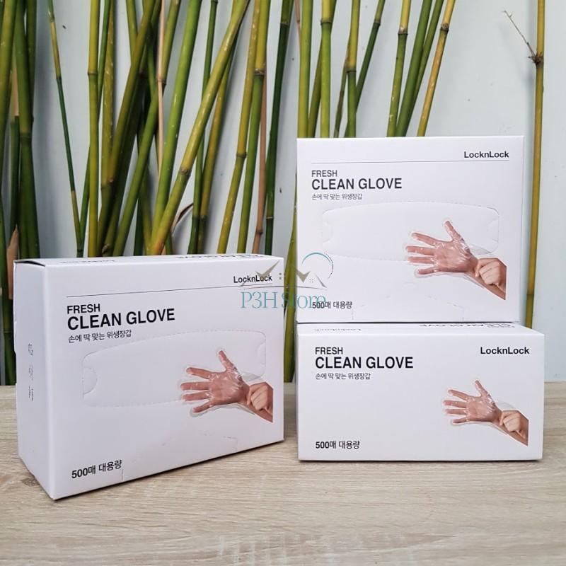 Hộp 500 bao tay tiện lợi dùng 1 lần Lock&Lock sản xuất tại Hàn Quốc LWP800