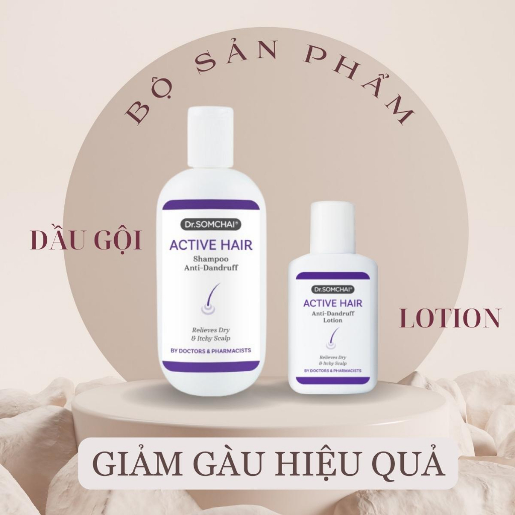 Lotion làm sạch gàu chăm sóc tóc DR. SOMCHAI ANTI-DANDRUFF giảm da đầu bong tróc và dưỡng ẩm da đầu 30ml