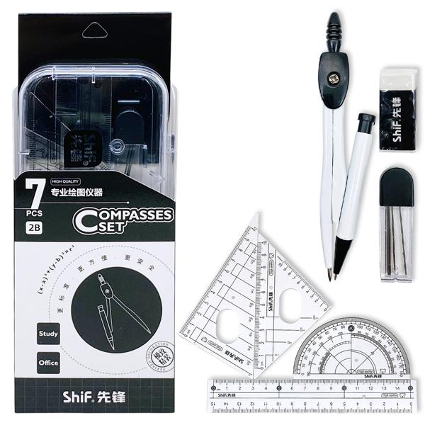 Bộ Compa 7 Món - Bút Chì Kim - ShiF 3046