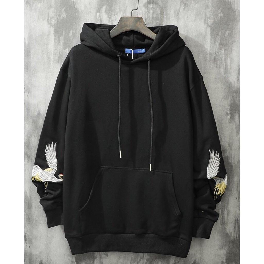 ÁO HOODIE NAM NỮ IN ĐÀN HẠC UNISEX FREESIZE DƯỚI 65KG, Áo Hoodie Nón Unisex Nam Nữ Chất Vải Nỉ Freesize 1 kích cỡ Form Dáng Rộng Dưới 65kg Mặc Đẹp-Jins Store