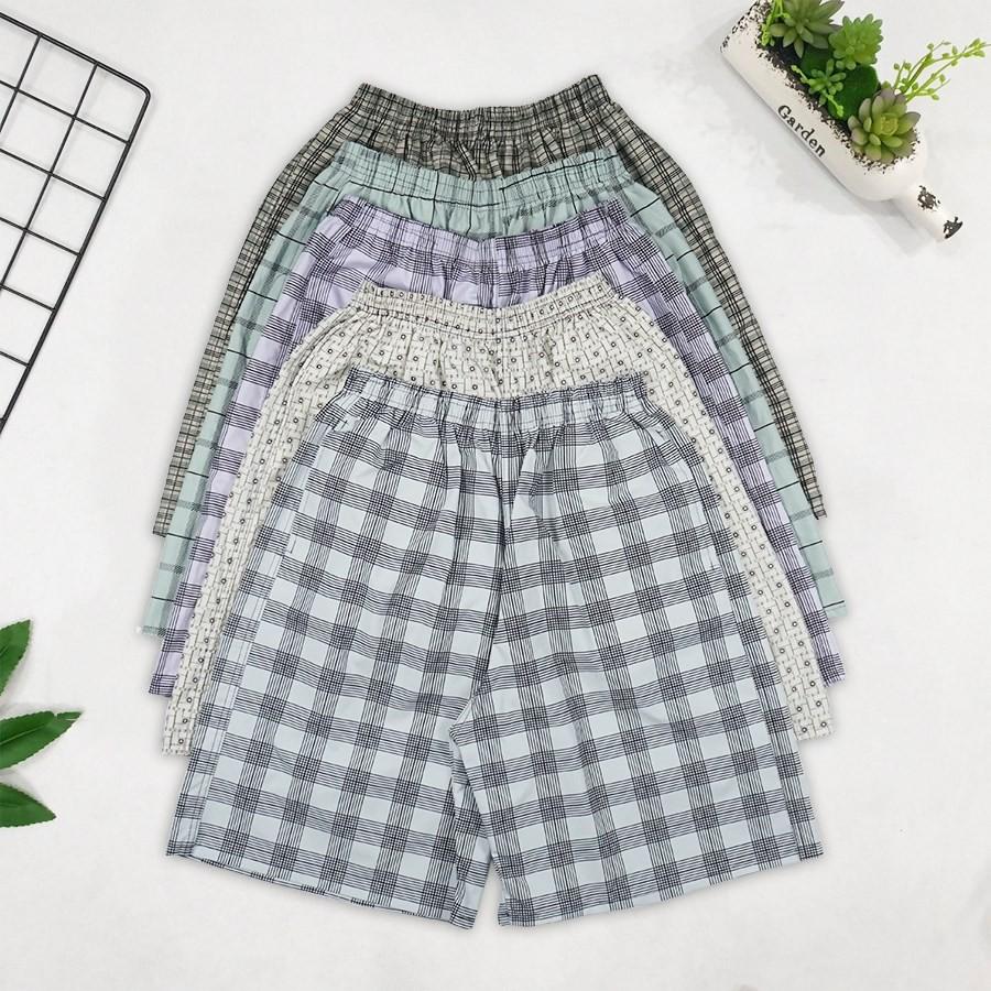 Combo 5 Quần Đùi Nam Mặc Nhà Vải Cotton Thông Thoáng - giao màu ngẫu nhiên