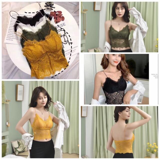 Áo Bra Ren Dáng Dài Mềm Mại