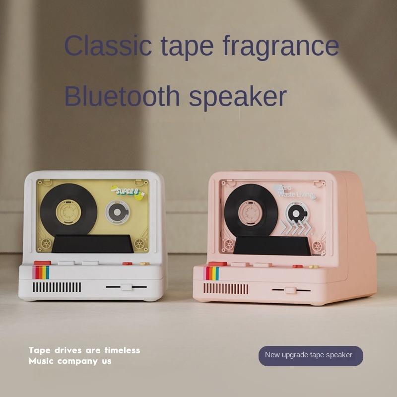 Trình phát băng mới cổ điển loa bluetooth game retro console cũ cassette audio audo audo Color: Pink Woofer Size/Full-Range Size: And 1 Tasteless