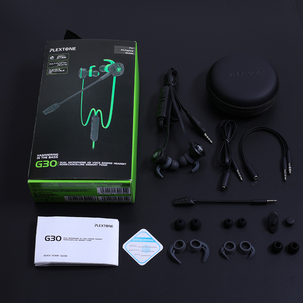 Tai nghe headphone chính hãng Plextone, tai nghe game thủ chuyên nghiệp nghe nhạc tốt thiết kế in ear nhét tai giúp chống ồn, tăng cường Bass - Hàng Chính Hãng.