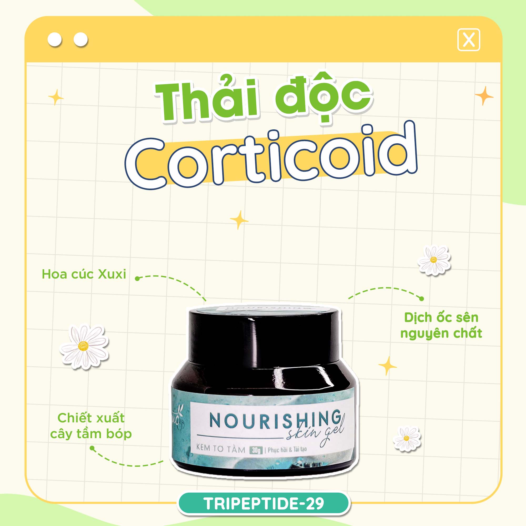 Kem Phục Hồi Thải Corticoid Cho Bà Bầu - Nourishing Skin Gel GUO 30gr