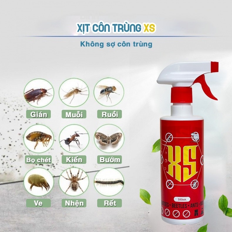 Xịt Đuổi Chuột XS, Xịt Côn Trùng Thảo Dược Thiên Nhiên 