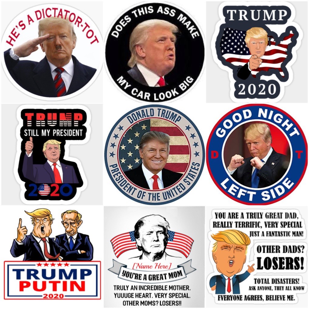 Set 30-60 sticker Donald Trump