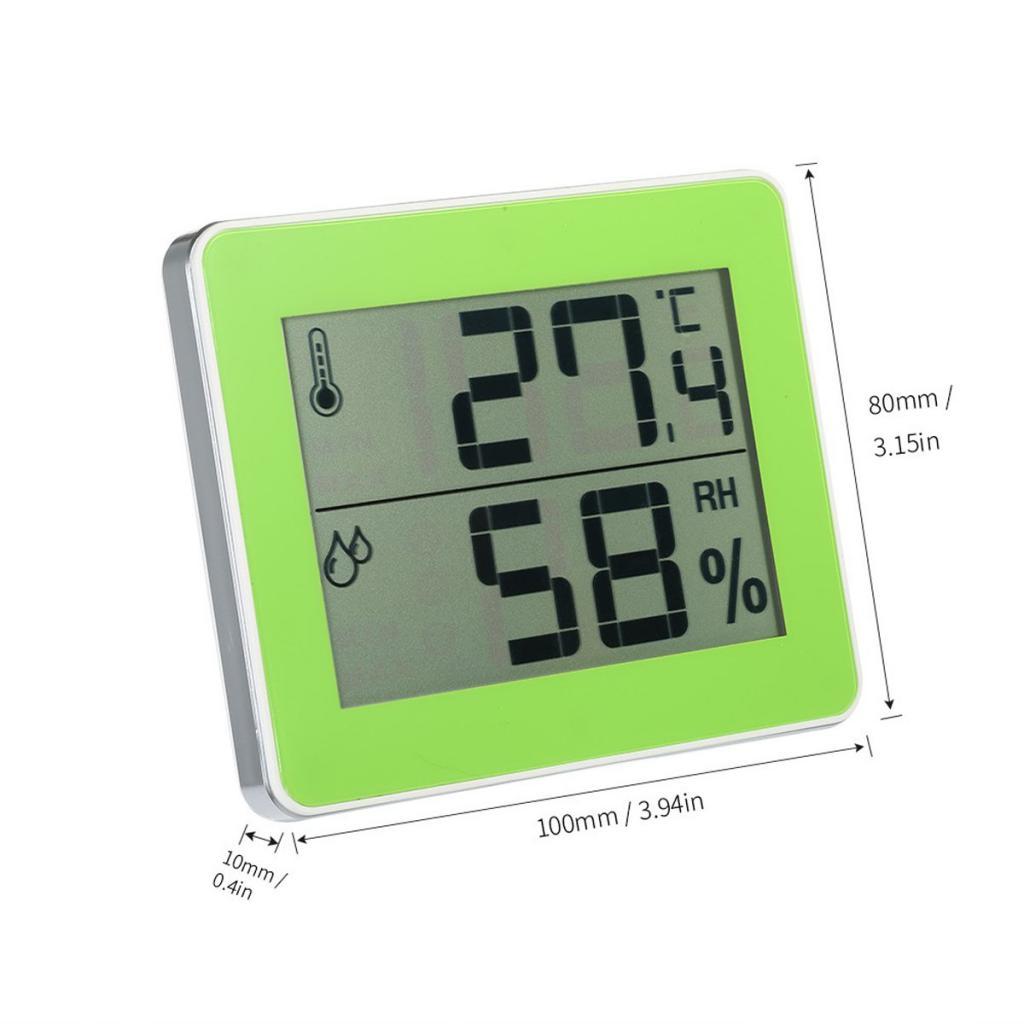 Digital Indoor Thermometer Hygrometer Temperature Measurement Tester Green