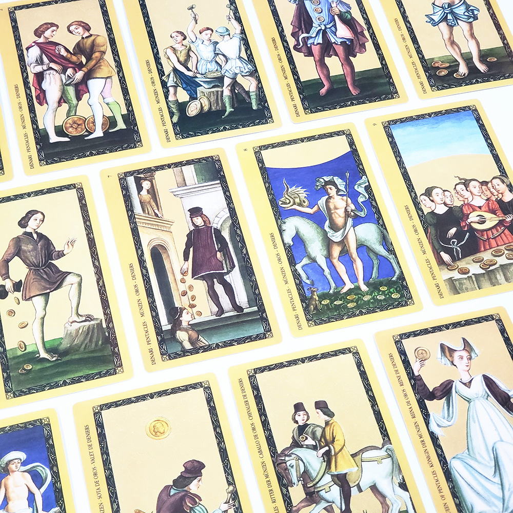 Bộ Bài Golden Tarot Of The Renaissance 7x12 Cm Tặng Đá Thanh Tẩy