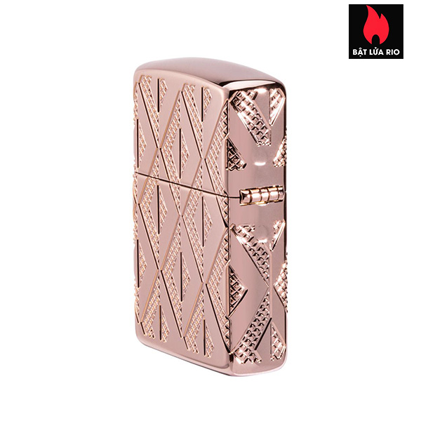 Zippo 49702 – Zippo Geometric Diamond Pattern Design Armor Rose Gold