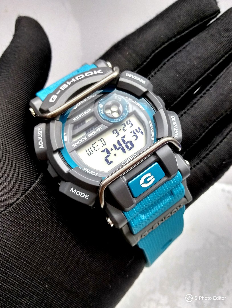 Đồng Hồ Nam Casio G Shock GD-400-2DR Dây Nhựa Màu Xanh - Giờ Thế Giới - Chống Nước 200m