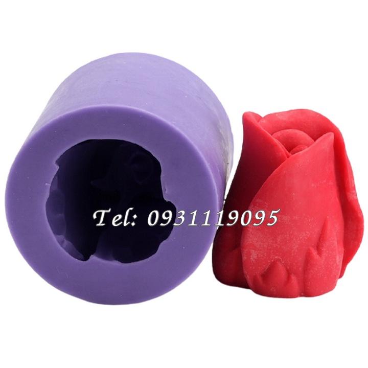Khuôn silicon hoa hồng búp - Mã số 1708