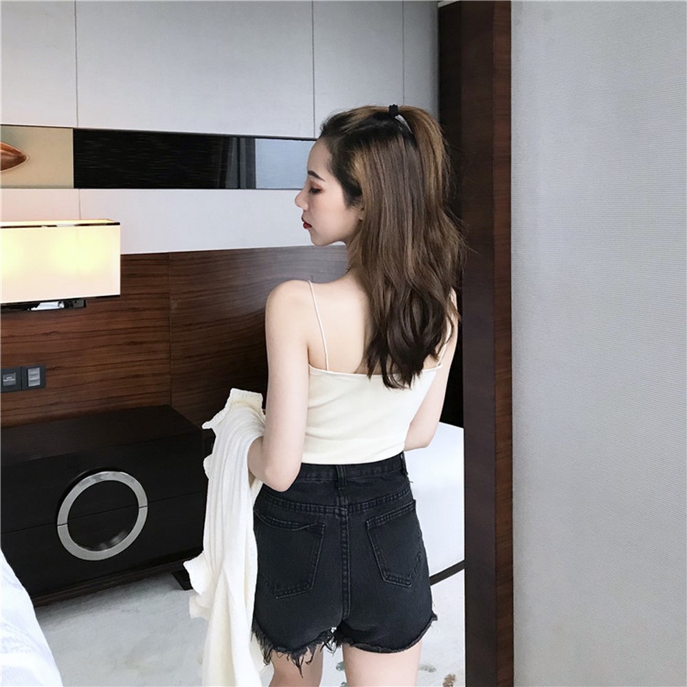 Áo Thun 2 Dây Sợi Bún Chất Cotton Co Dãn Body