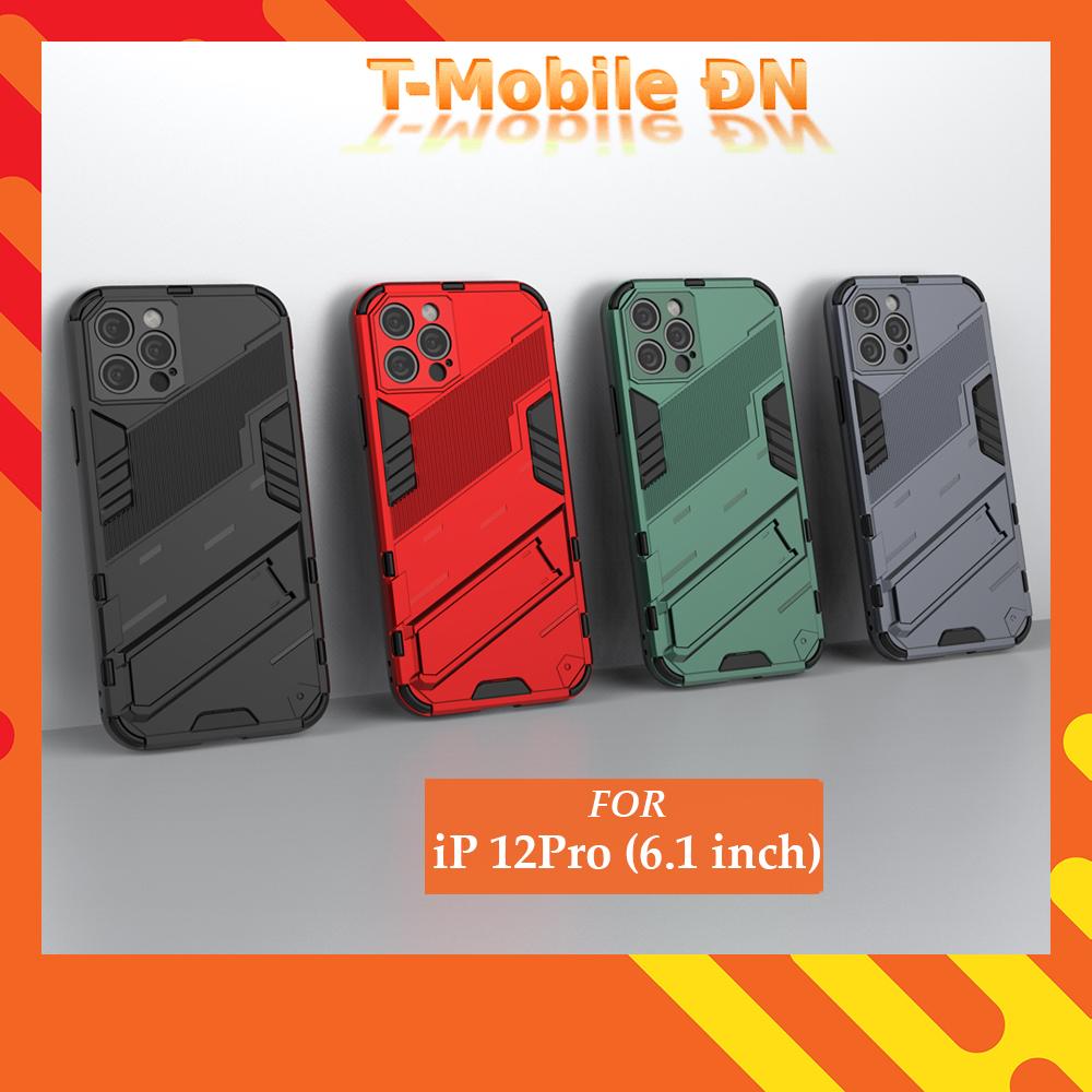 Ốp lưng cho iPhone 12 Pro, Ốp chống sốc Iron Man PUNK cao cấp kèm giá đỡ cho iPhone 12 Pro