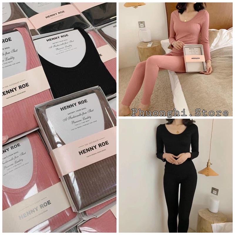 Bộ Giữ Nhiệt Nữ, Bộ Mặc Nhà Len Tăm Cho Nữ