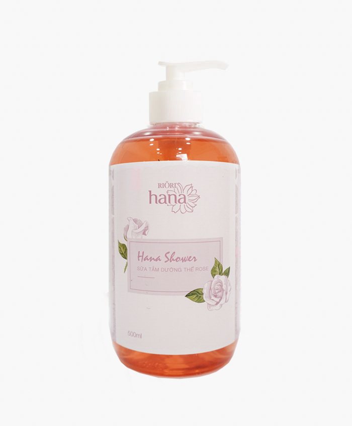 Sữa Tắm Hoa Hồng Riori Hana Shower Gel Rose - Sữa Tắm Dưỡng Thể Hương Nước Hoa Làm Sạch, Dưỡng Da Mềm Mại, Lưu Hương Lâu