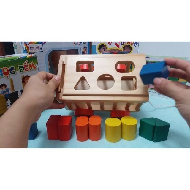 Ô thả hình khối gỗ