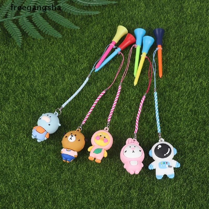 Tee golf dây cao su giá đỡ bóng chơi golf với dây treo họa tiết nhiều hình dễ thương TG066