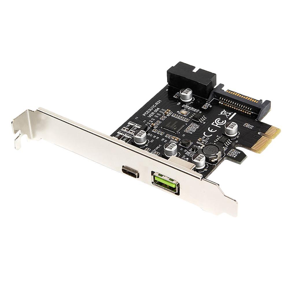 PCI-e To USB3.1 Type-C Expansion Card / To USB 2.4A Fast Charge+19PIN