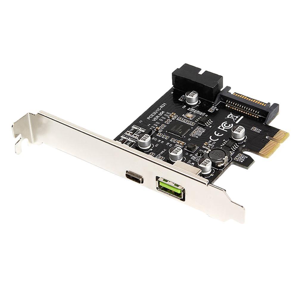 PCI-e To USB3.1 Type-C Expansion Card /  To USB 2.4A Fast Charge+19PIN