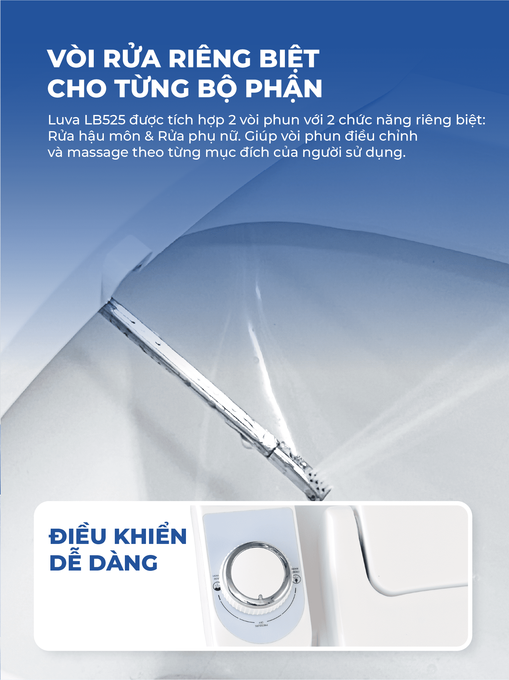 Nắp Bồn Cầu Thông Minh LUVA LB525 Xuất Hàn Quốc, BH 3 năm Đổi Lỗi 100 Ngày, Công Nghệ Hàn Siêu Âm