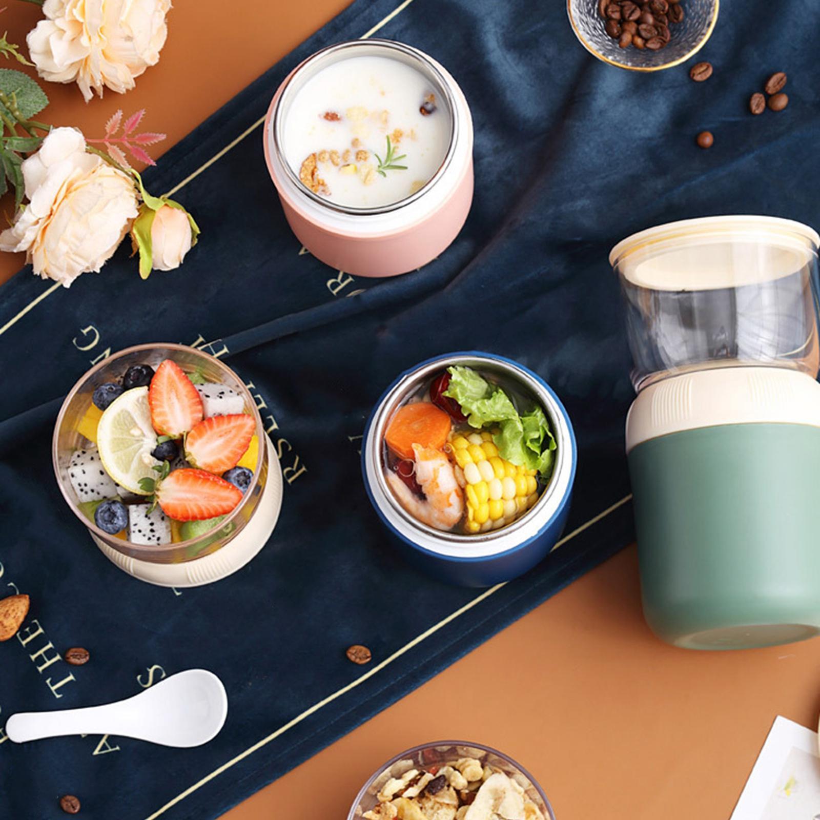 Lunch Pot Yogurt Container Insulated Food Container 2 Tier for Fruit