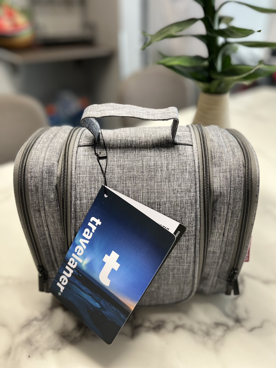 Túi mỹ phẩm Travelaner đựng đồ dùng cá nhân , túi vải unisex có móc treo chống thấm