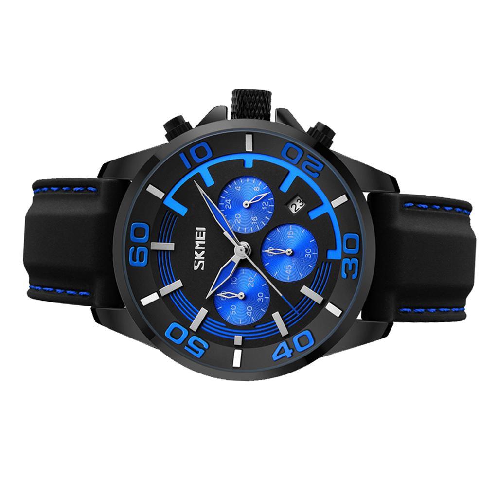 Men Waterproof Chronograph Watch Calendar Day Wristwatch