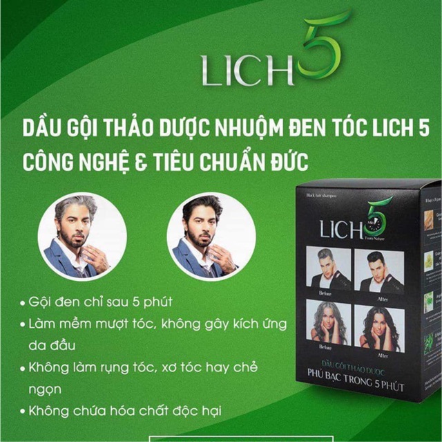 Dầu gội đen tóc Lich5