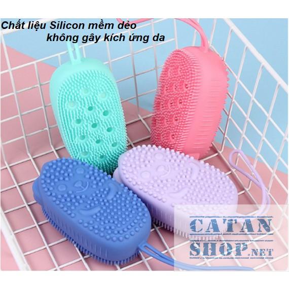 ️FREESHIP️BÔNG TẮM SILICON TẠO BỌT MASSAGE HÌNH CHUỘT CUTE, BÔNG TẮM TẨY DA CHẾT 2 MẶT SILICONE (màu ngẫu nhiên)