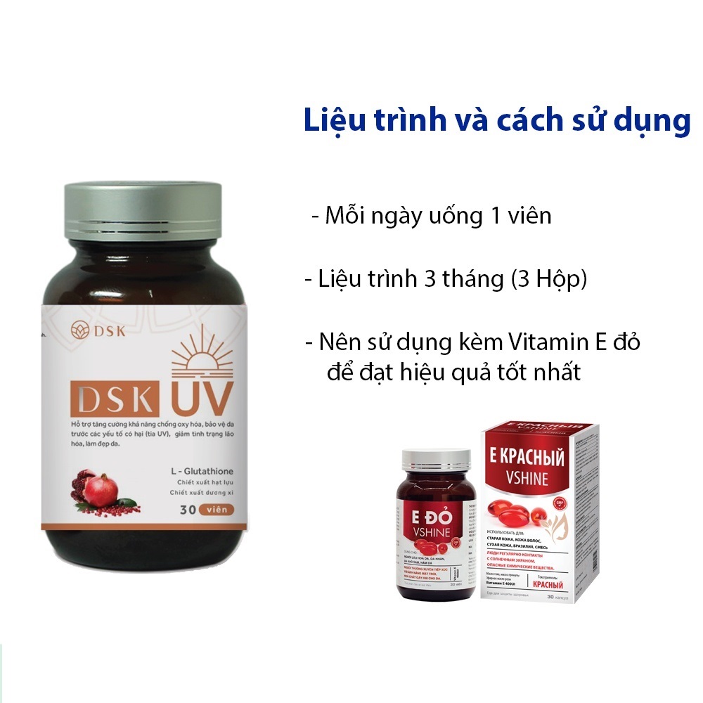 Viên uống chống nắng DSK UV - Vừa chống nắng, vừa sáng da