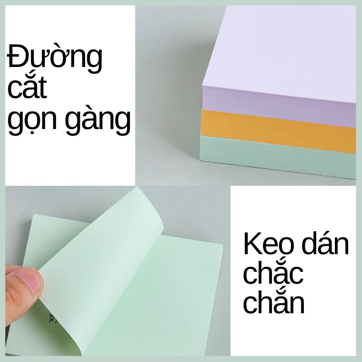 Giấy ghi chú / giấy ghi nhớ / Giấy note giấy nhớ giấy nhắn cho học sinh, văn phòng - nhiều màu – 100 tờ