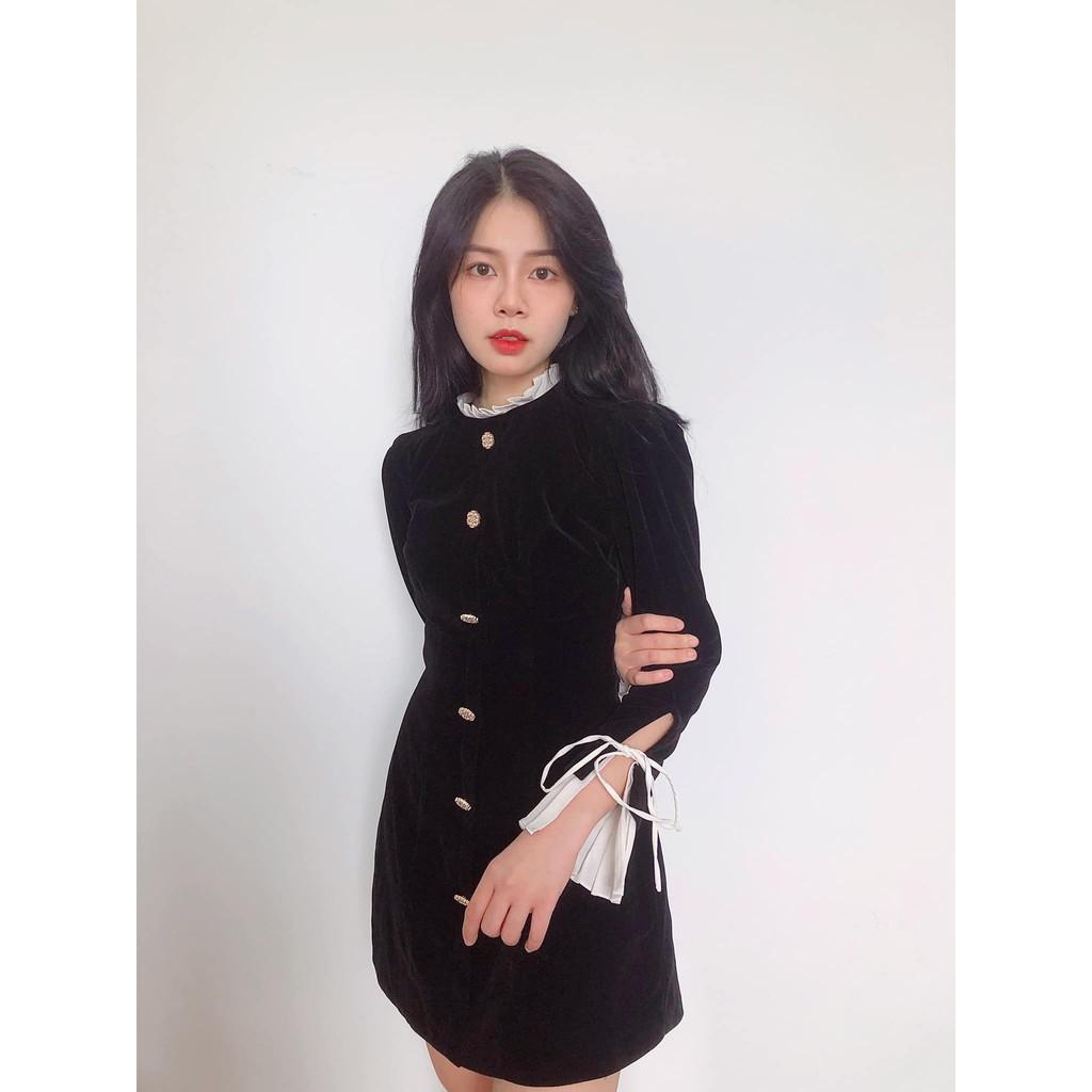 Đầm nhung đen cao cấp