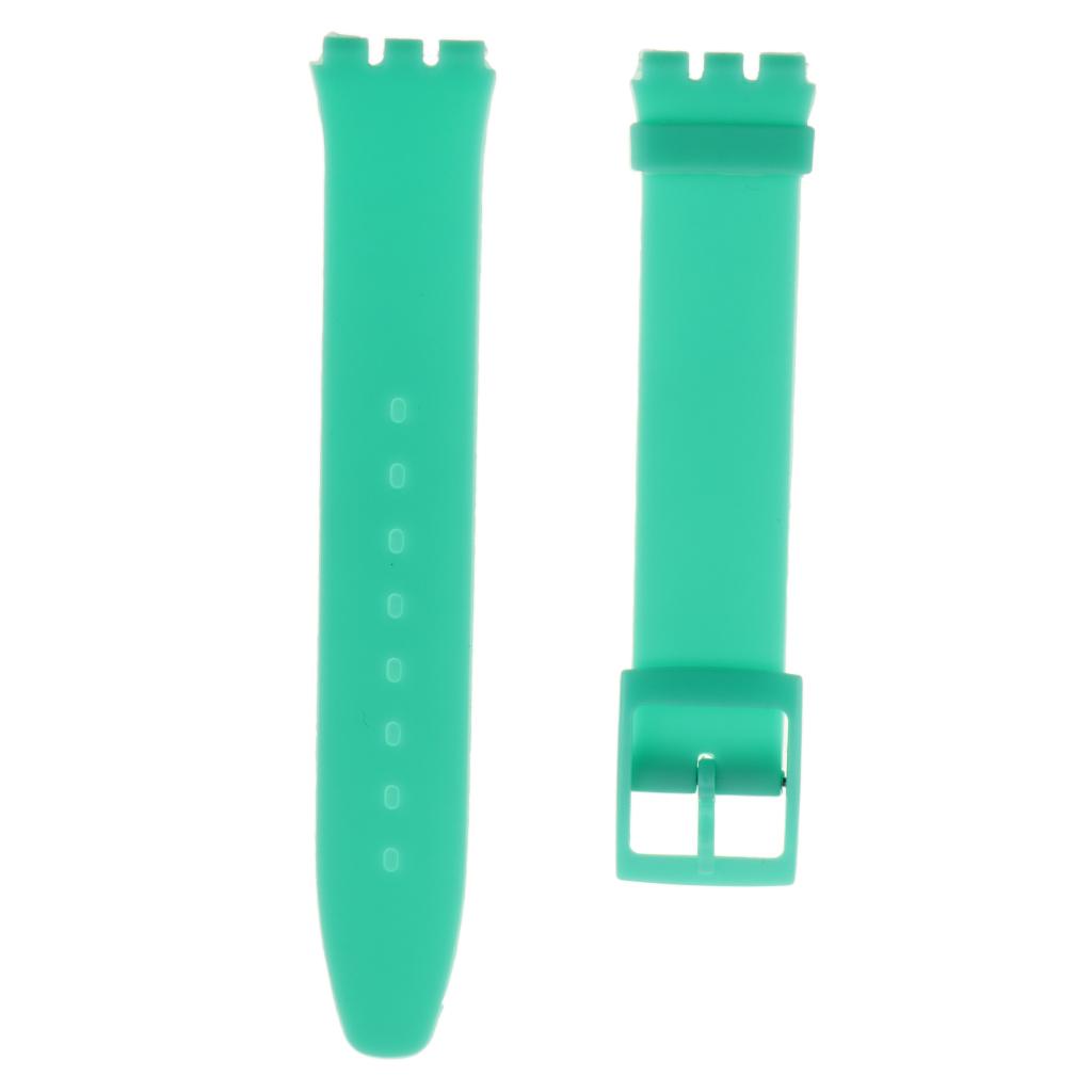 16mm Replacement Soft Silicone Rubber Sports Watch Band Bracelet for Smart Watch