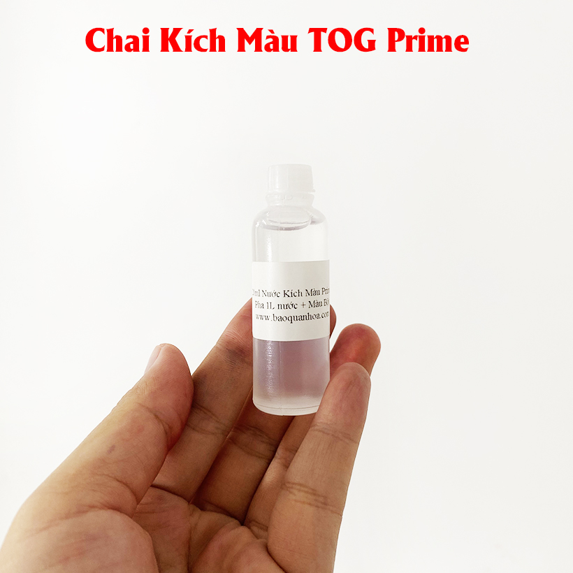 Nước Kích Màu Hoa Nhuộm TOG Prime nhập khẩu Israel, Chai 20ml Pha 1L nước, giúp màu nhuộm lên đều màu hơn, đẹp hơn và nhanh hơn tăng tỷ lệ nhuộm màu thành công lên đến 99%