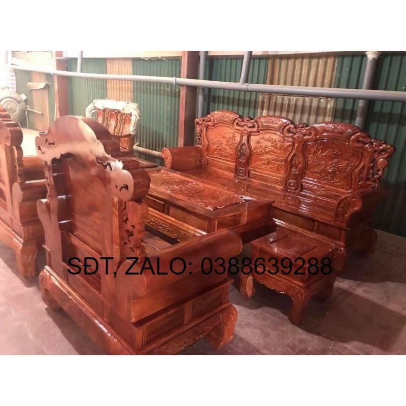 Bộ bàn ghế cuốn thư gỗ lim .