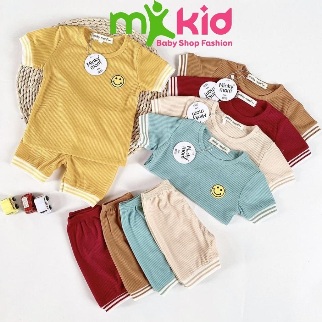 Bộ Cộc Tay Cho Bé FREE SHIP Bộ Minky Mom Cộc Tay Len Tăm Cho bé trai bé gái