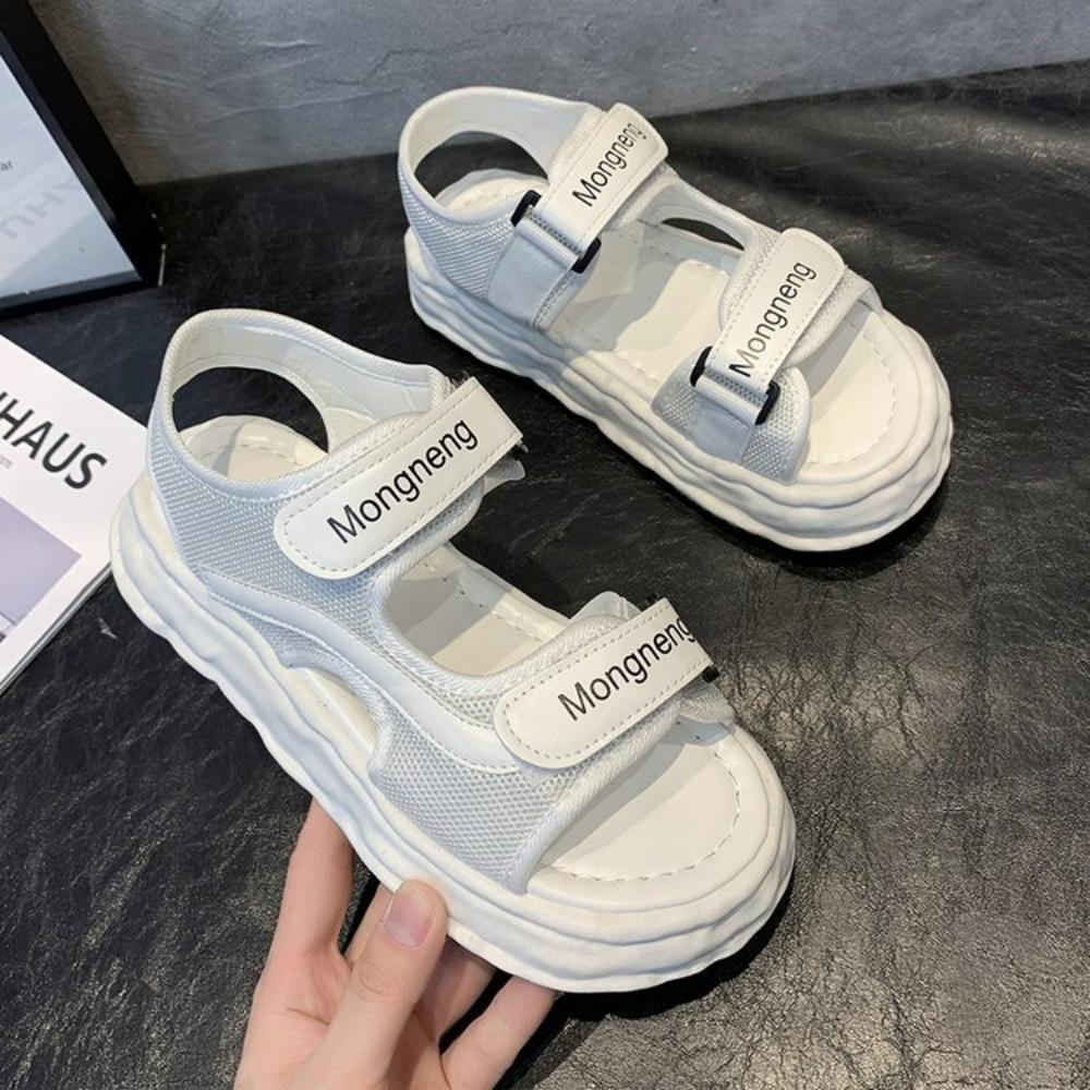 Giày Sandal Nữ MWC 2943 - Sandal Đế Bánh Mì 4p Siêu Hack Dáng 2 Quai Ngang Lót Dán Thời Trang Đi Học Đi Làm