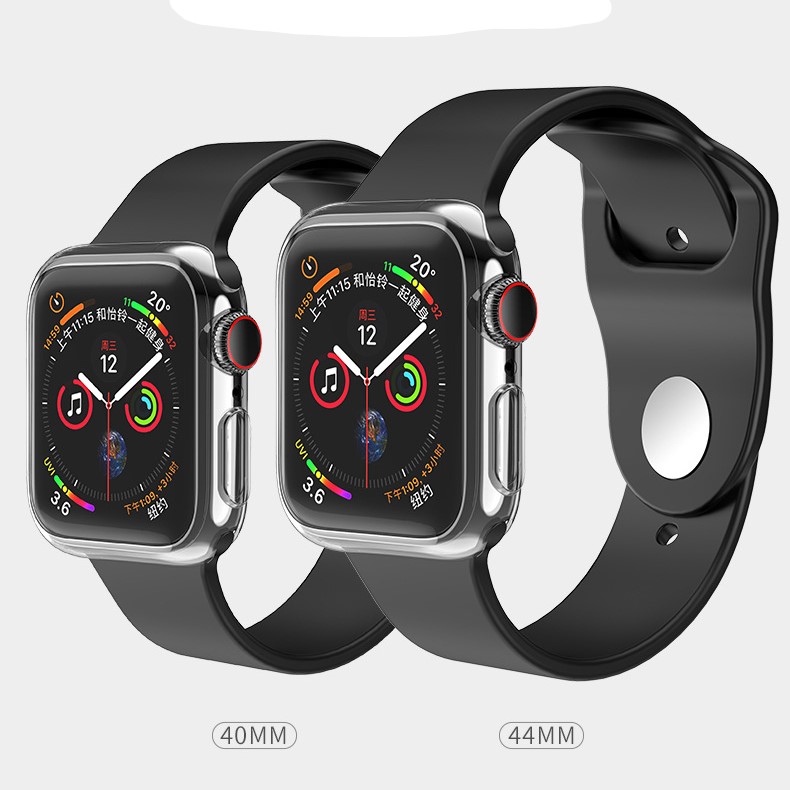 Ốp Case Bảo Vệ TPU Trong Suốt Hoco Cho Apple Watch Series 4/ 5/ 6/ SE Size 40/44mm_ Hàng Nhập Khẩu