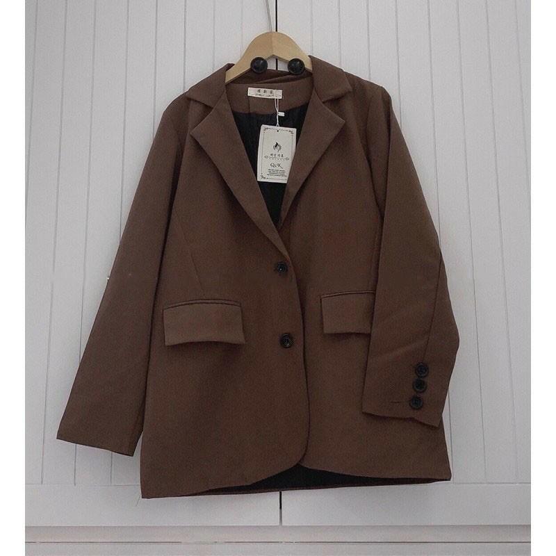 Áo vest nữ 2 lớp - Áo blazer trơn/kẻ đủ màu đen, be, nâu (hình thật/video/sẵn