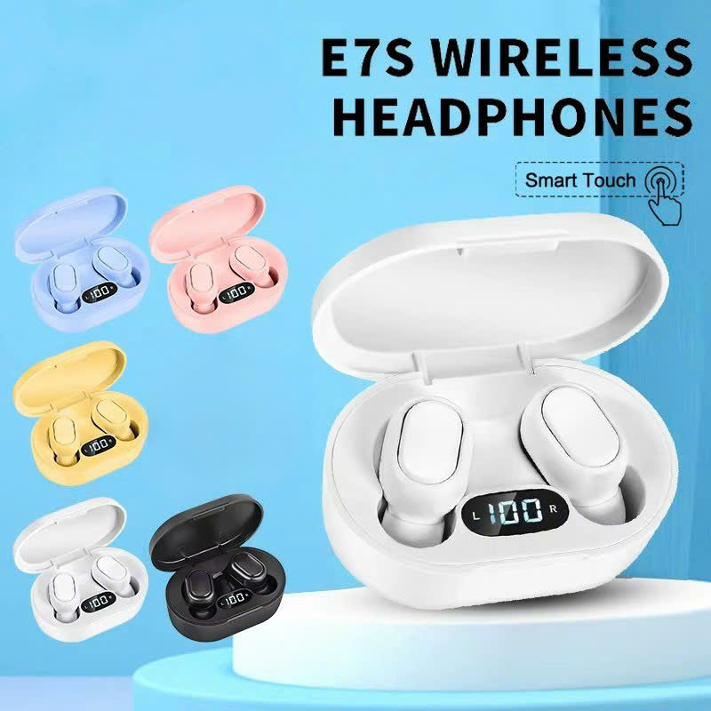 Tai nghe không dây thể thao Bluetooth 5.0 Vitog E7S Tai nghe giảm tiếng ồn thông minh, nhét tai Mini, chống nước, hàng nhập khẩu