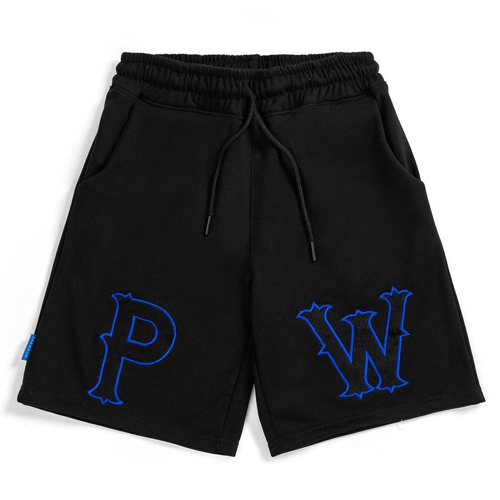 Quần short Paradox FRINGY LOGO SHORTS - Black