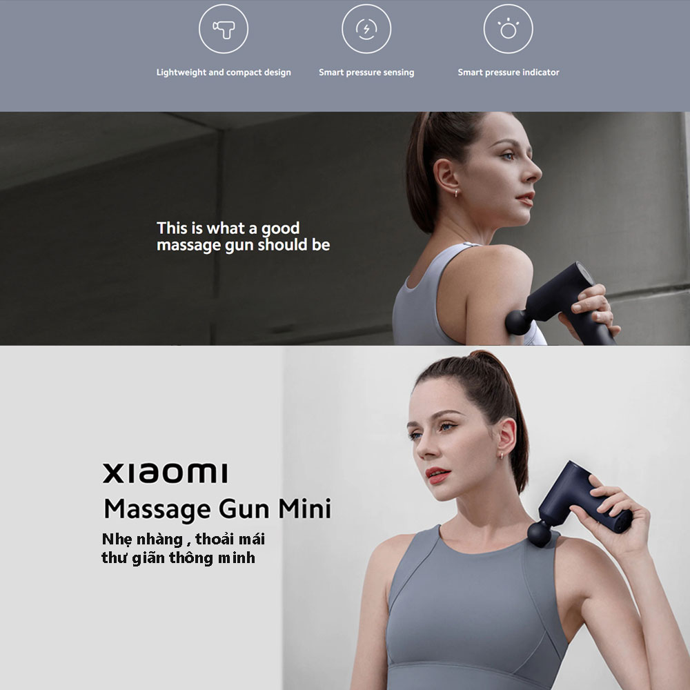 Súng massage cầm tay mini Xiaomi Mijia Gun Mini YMJM-M351 - hàng nhập khẩu