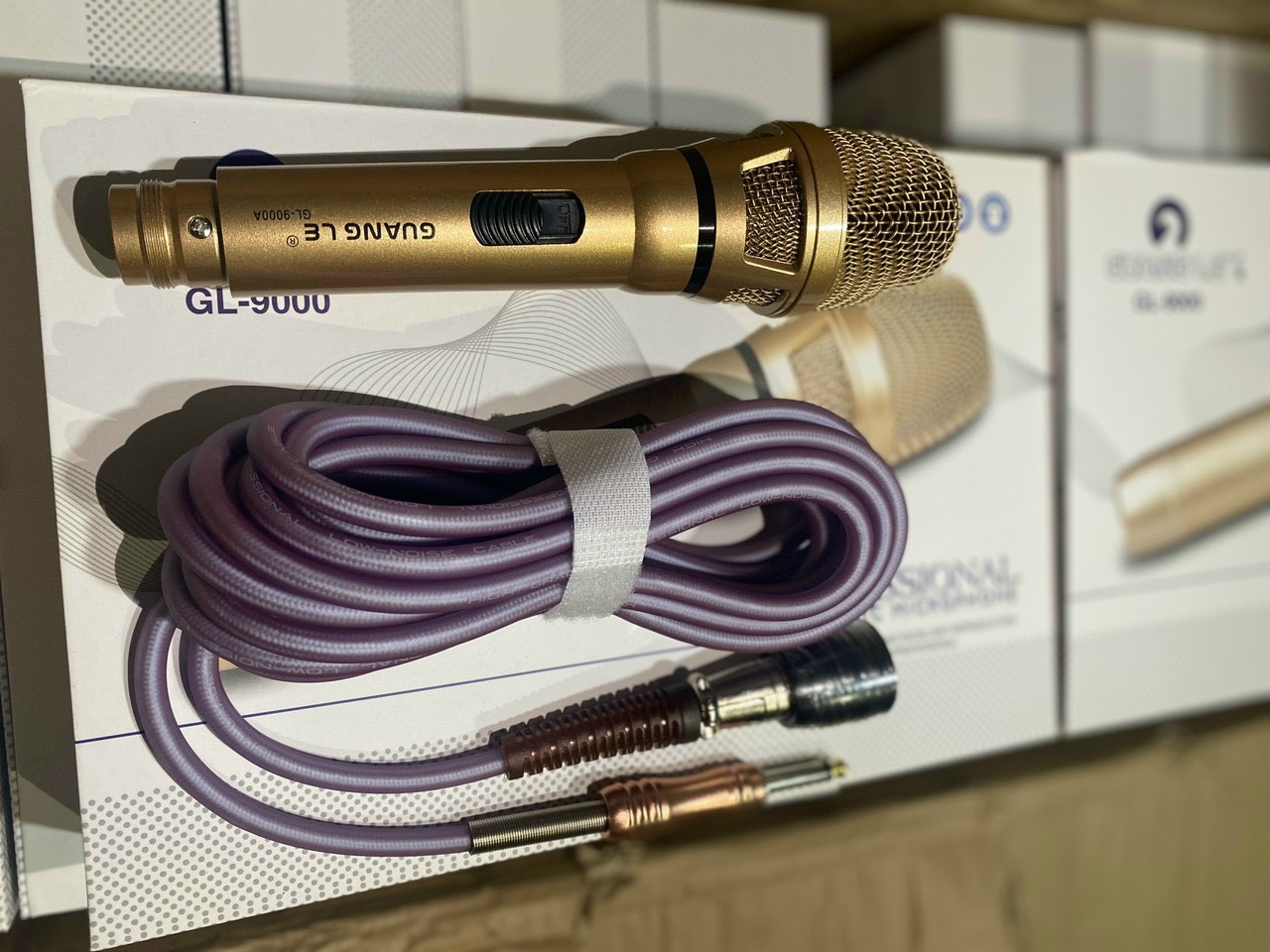 Micro GUANG LE GL-9000 mic có dây Micro có dây hát Karaoke  Chuyên Nghiệp hát gia đình loại bỏ tạp âm