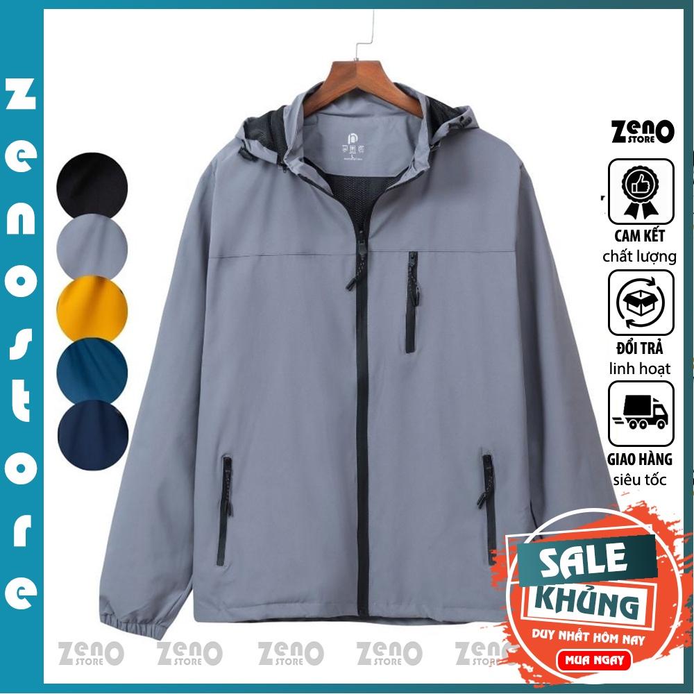 Áo Khoác Gió Nam Nữ ZnAK134 áo khoác ngoài Unisex 2 Lớp Có Túi Đựng Chống Nước Thời Trang