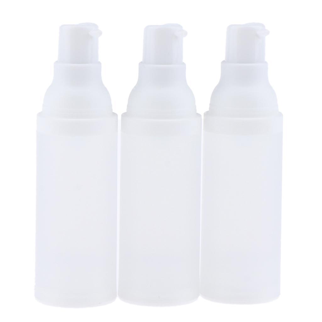 3pcs Empty Makeup Container Face Cream Jars Pump Bottle Case for Travel
