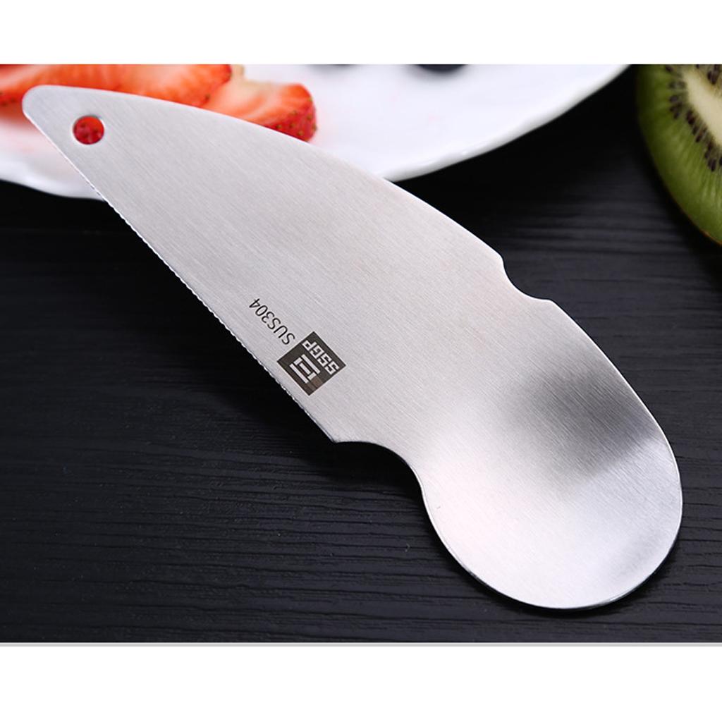 Multi-function Fruit Cutter Kiwi Slicer Stainless Steel Spoon Scoop Peel Blade Scoop Home