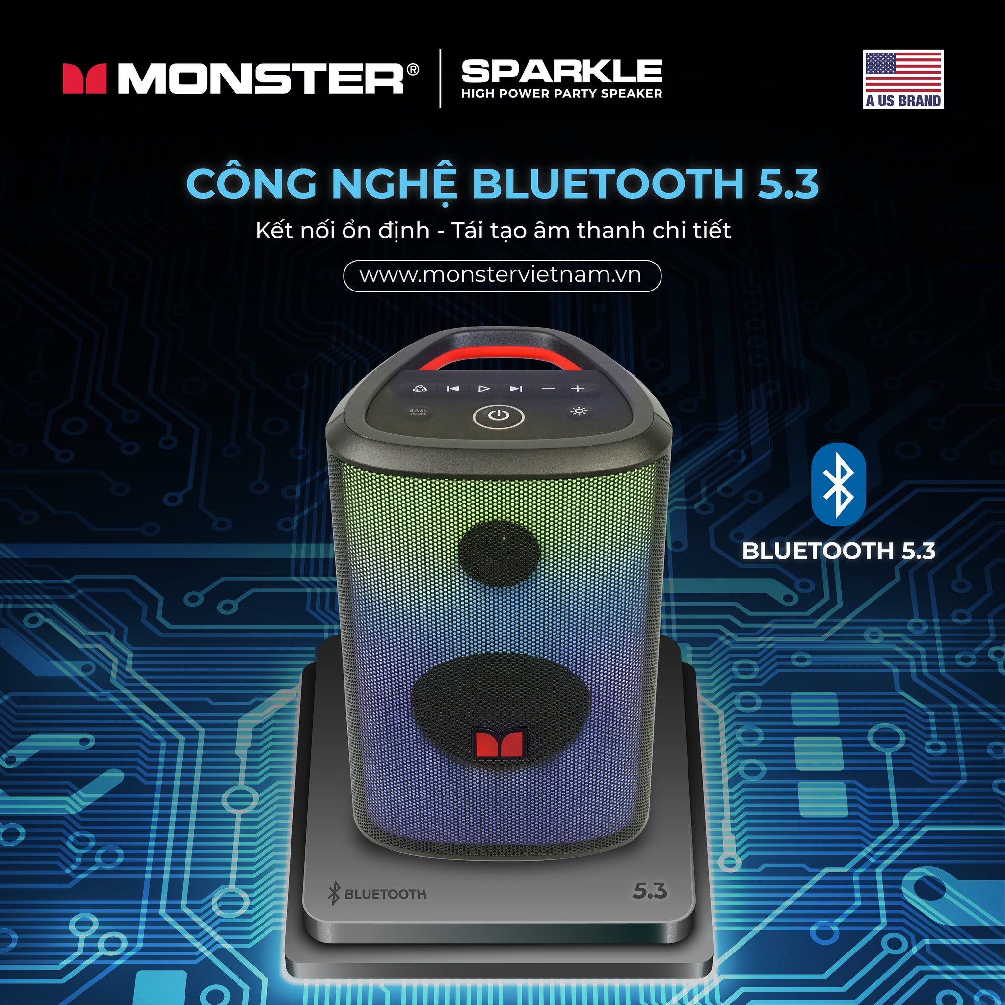 Loa Bluetooth Monster Sparkle (Thời lượng pin 12 giờ) - Hàng chính hãng